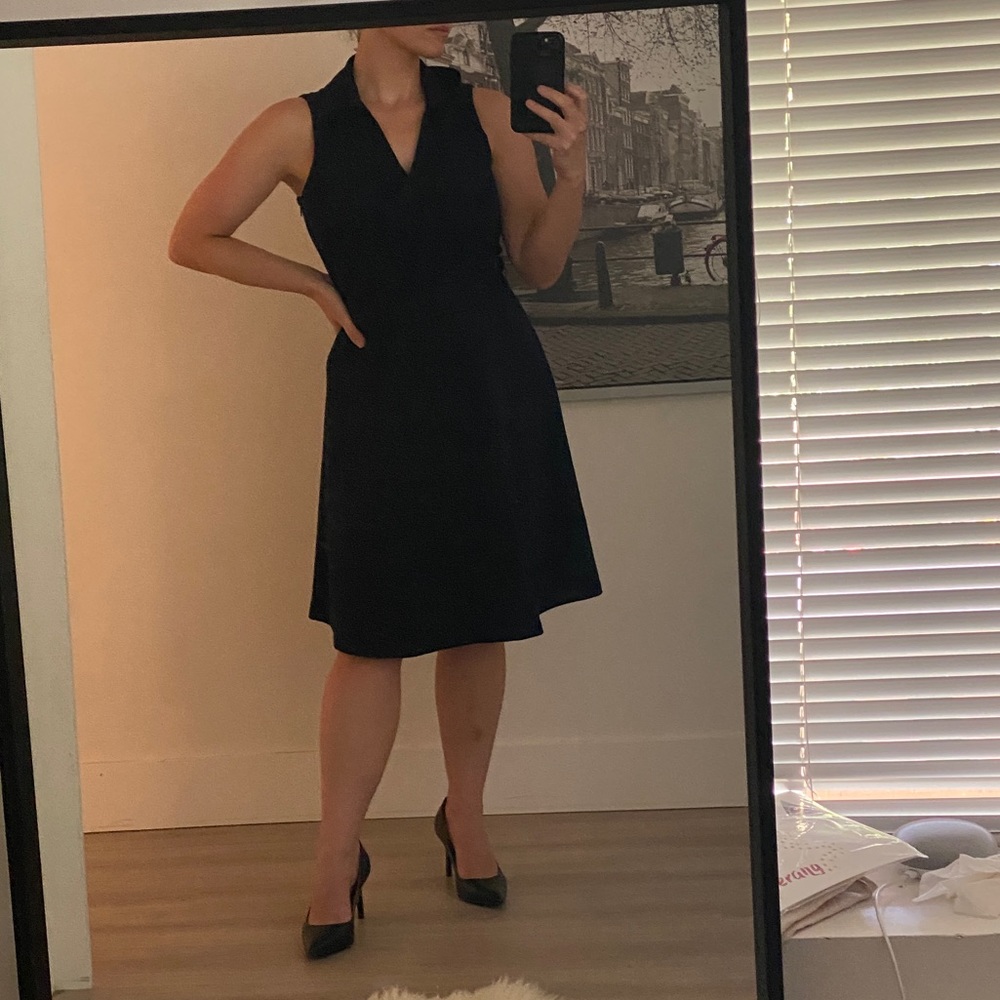 Tommy Hilfiger blue midi collared dress